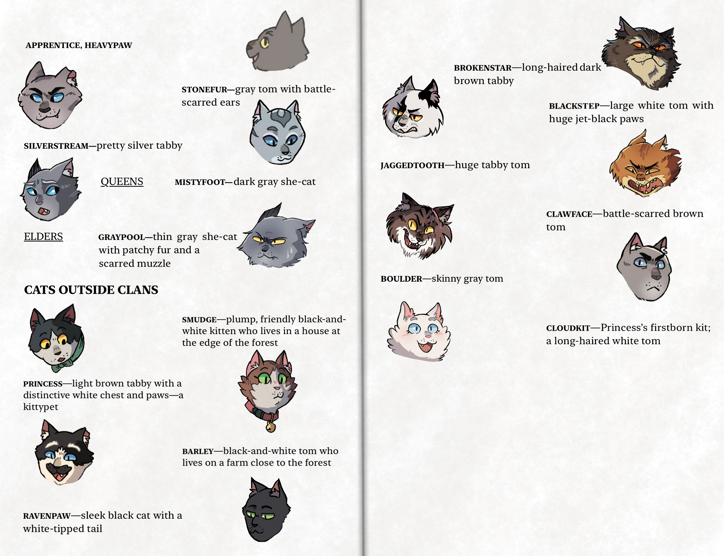 Unseen artwork: allegiances for The Prophecies Begin graphic novels