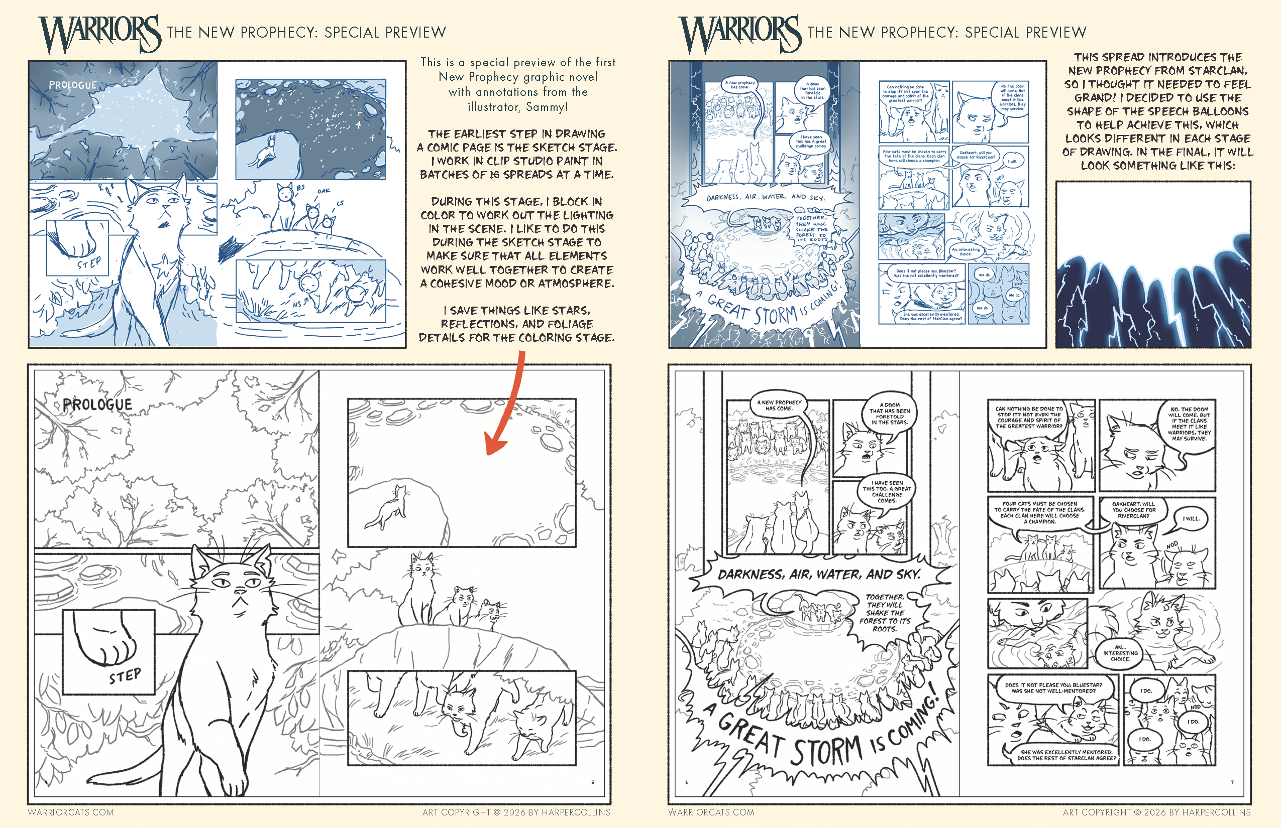 Sneak peek! The New Prophecy graphic novel book 1