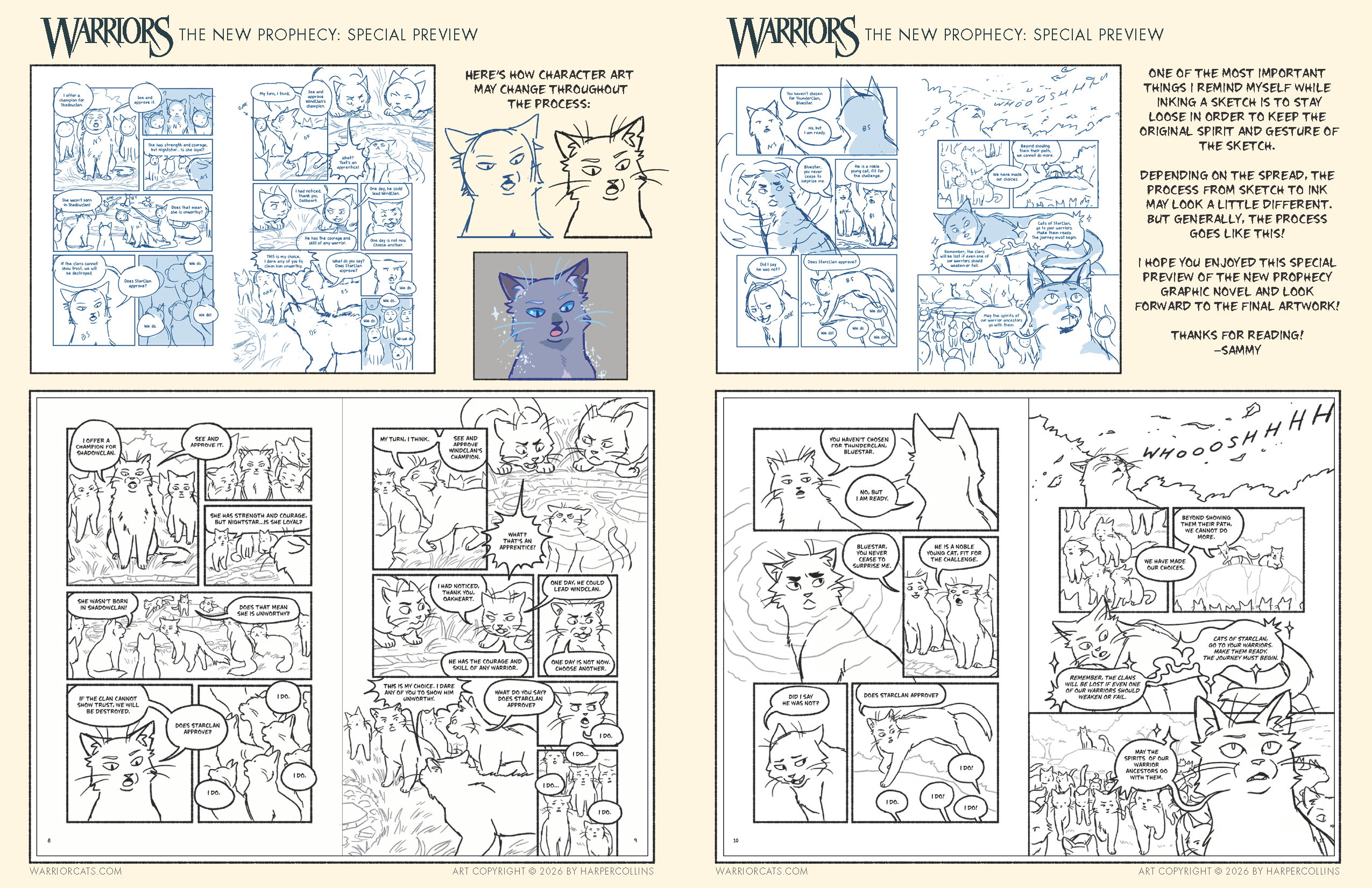 Sneak peek! The New Prophecy graphic novel book 1